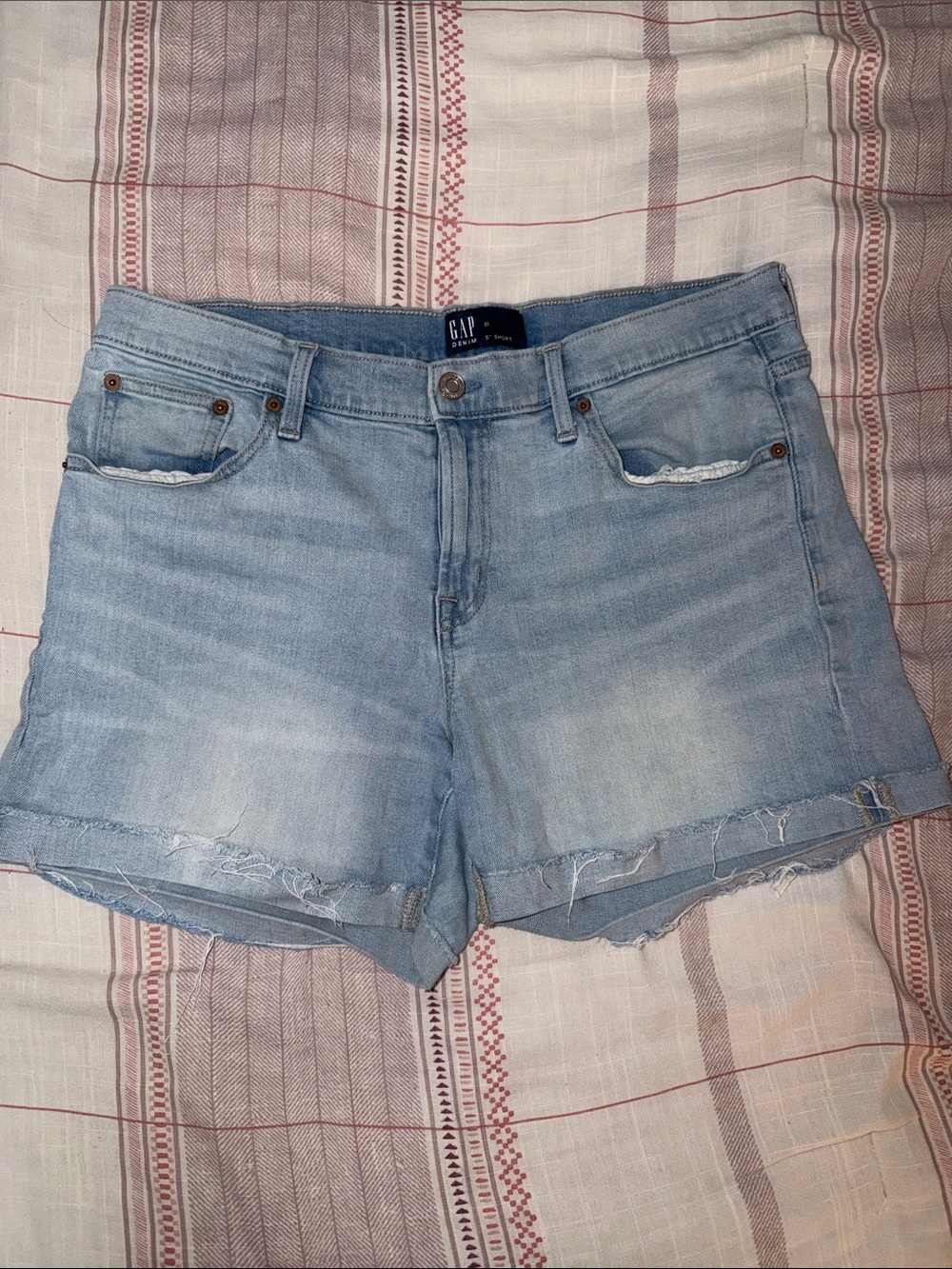 GAP Light Blue Denim Cutoff Shorts 31